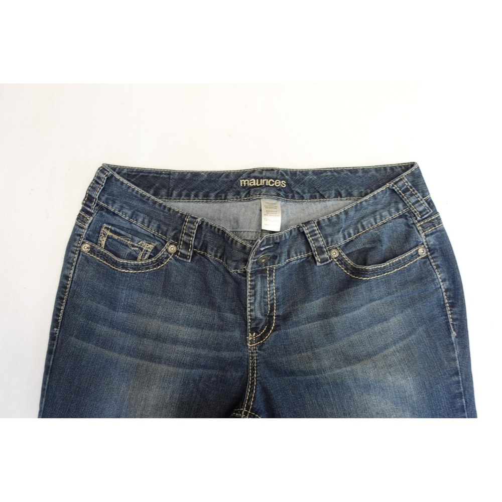 Maurices Jeans Juniors 13/14 Long Blue Medium Wash Bootcut Stretch Denim Pockets